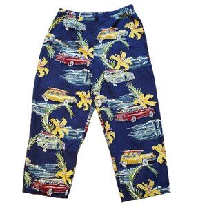 Vintage Bonnie Boynton Women's Tropical Capri Pants Capris Classic Cars Size M